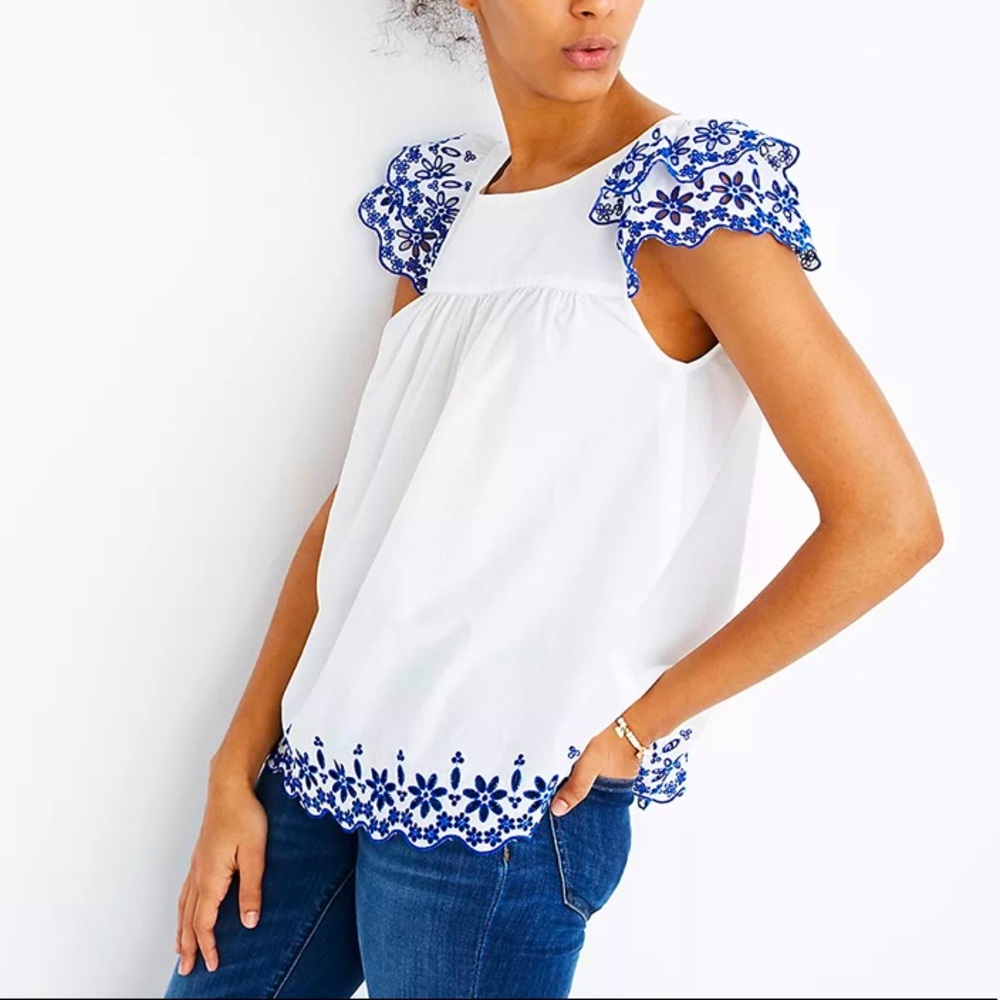 Madewell Embroidered Story Top
